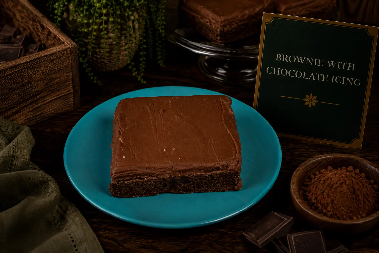 Brownie with Chocolate icing from Town Talk Bakery in Mississauga Brownie with Chocolate icing from Town Talk Bakery in Mississauga