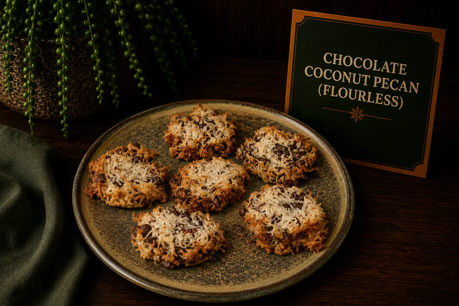 Chocolate Coconut pecan (flourless) from Town Talk Bakery in Mississauga Chocolate Coconut pecan (flourless) from Town Talk Bakery in Mississauga