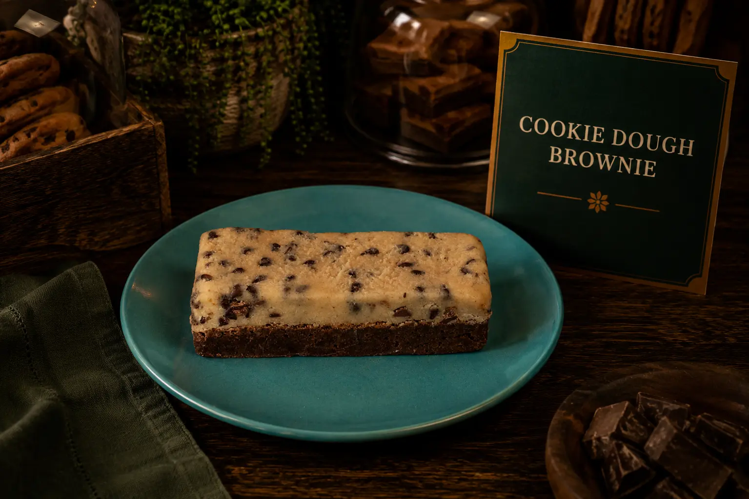 Cookie Dough Brownie from Town Talk Bakery in Mississauga Cookie Dough Brownie from Town Talk Bakery in Mississauga